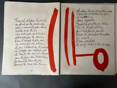 null PICASSO. REVERDY (Pierre). Le chant des morts. Poems. Original lithographs by...