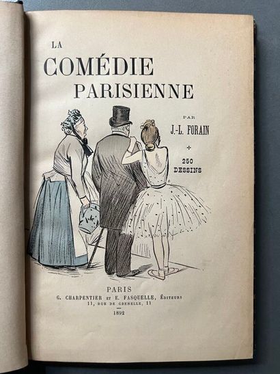 null FORAIN (J.-L.). The Parisian comedy. 250 drawings. Paris, Charpentier, 1892....