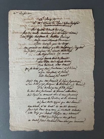 DUFRENOY Adélaïde (1765-1825) French poetess.
Poem...