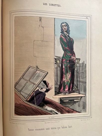 null GAVARNI. Les Lorettes. [Paris], Bauger, Pannier ; Impr. d'Aubert, [1841-1843]....