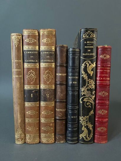 null [19th century literature]. Set of 6 books.
- HUGOU (Désiré). Poésies diverses....