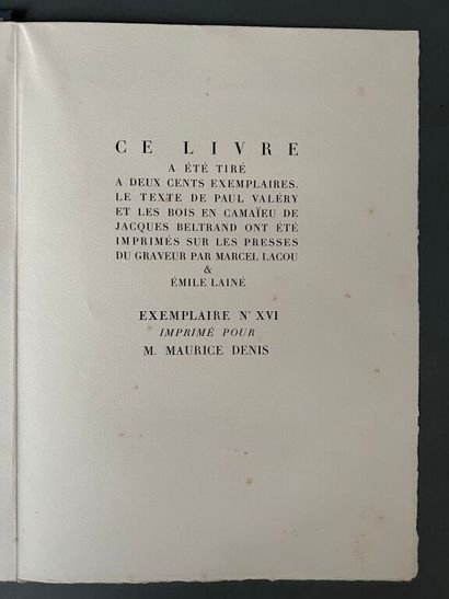 null [Exemplaire de Maurice Denis]
Paul Valéry.
Maitres et Amis Camaïeux de Jacques...