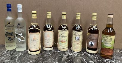 [Rum]. Set of 7 bottles Rhum Clément including...