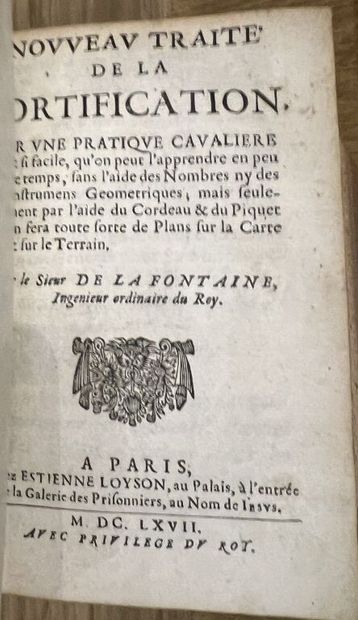 null LA FONTAINE (Jean-Henri de). Les Fortifications royales, ou Architecture militaire,...