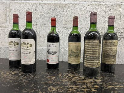 null Lot de 6 bouteilles Bordeaux :
- 2 bouteilles Saint Estèphe, Chateau Les Ormes...