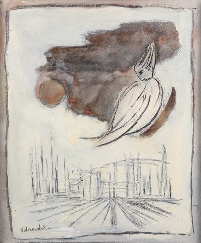 Nina VIDROVITCH (née en 1930). Nina VIDROVITCH (1930-2022).
Ange et nuage, 2005.
Acrylique...