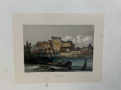 null Album des bords de la Loire composed of fifty magnificent steel engravings printed...