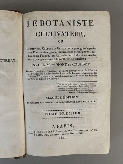 null DUMONT DE COURSET (Georges Louis Marie). Le botaniste cultivateur, ou Description,...