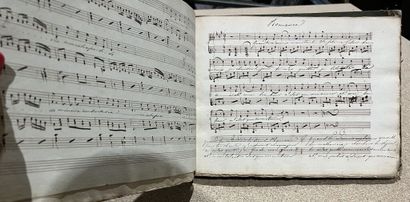 [Music]. 70 f. of scores and songs in brown...