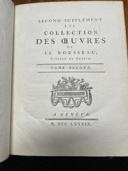 null ROUSSEAU (Jean-Jacques). Complete collection of the Works of J.J. Rousseau,...