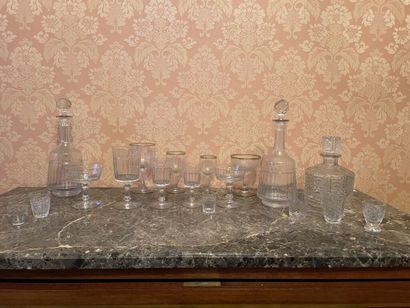 Set of glassware : 
- a crystal service with...