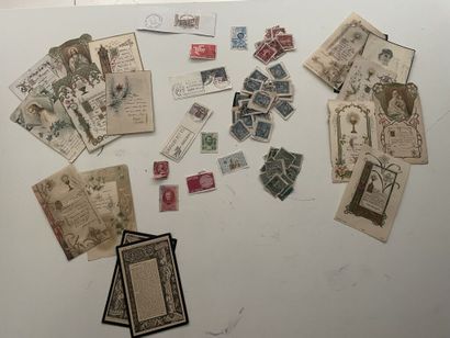 null Collection de timbres modernes dont France, Tunisie, Maroc, Algérie et découpes...