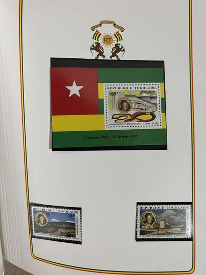 null [Philately]. Two philatelic souvenir albums of the Togolese Republic. 2 vol....