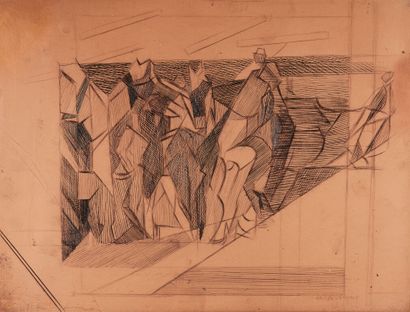 null Jacques VILLON (1875-1963).
The Reaper. 
Burin and drypoint. 4th state with...
