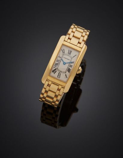 CARTIER. All-gold American Tank model.
Lady's...