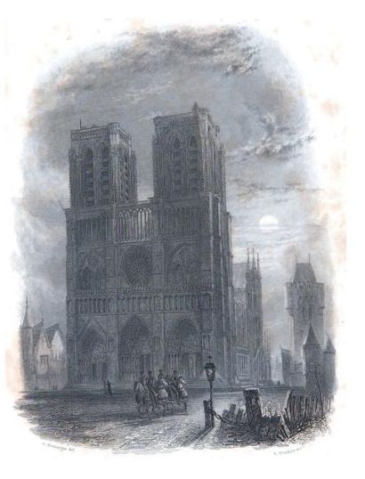 VICTOR HUGO Notre Dame de Paris. Paris, Eugène Renduel, 1836. 3 volumes in-8°, demi-basane...