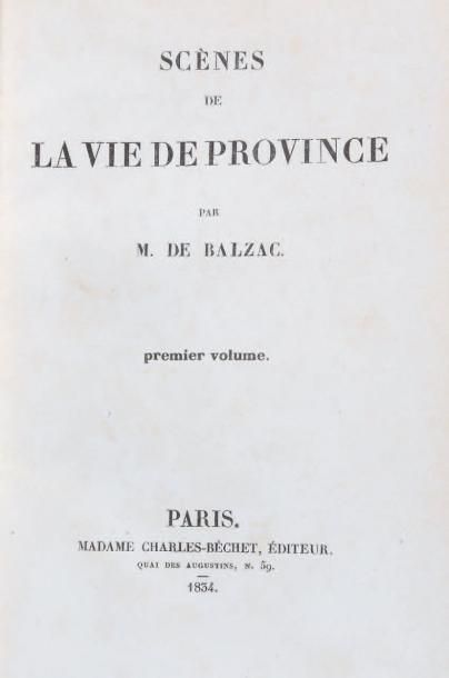 HONORÉ DE BALZAC Etudes des moeurs au XIXe siècle: Scènes de la Vie Privée; Scènes...