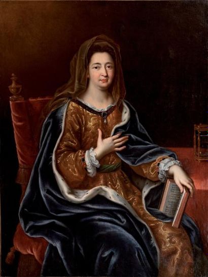 ÉCOLE FRANCAISE DU XVIIe SIÈCLE ATELIER DE PIERRE MIGNARD Portrait de Françoise d'Aubigné,...