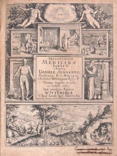 SENNERT (DANIEL) Institutio-num medicinæ libri V. 1 très fort vol. de 1518 pp. +...
