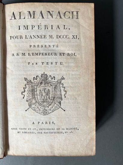 null Imperial ALMANACH for the year 1811... Paris, Testu. Fort in-8, contemporary...