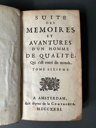 null PREVOST (Antoine François, dit Abbé). Memoires et Avantures d'un Homme de Qualité...