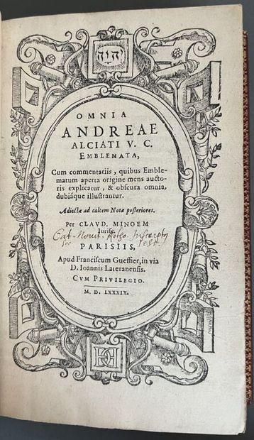 [Sixteenth-century book]. [Emblems]. ALCIAT...