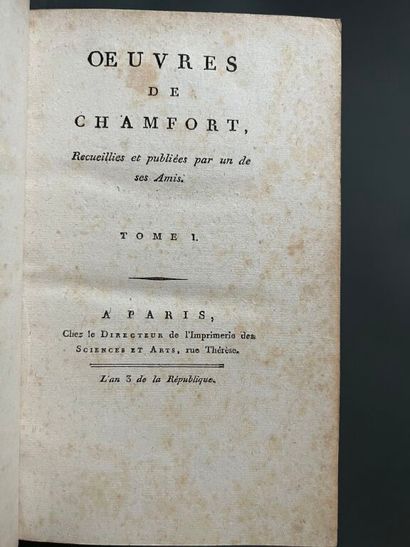 CHAMFORT (Sébastien Roch Nicolas de). Oeuvres...