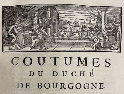 [Coutume. Bourgogne. 1742-1746]. BOUHIER...