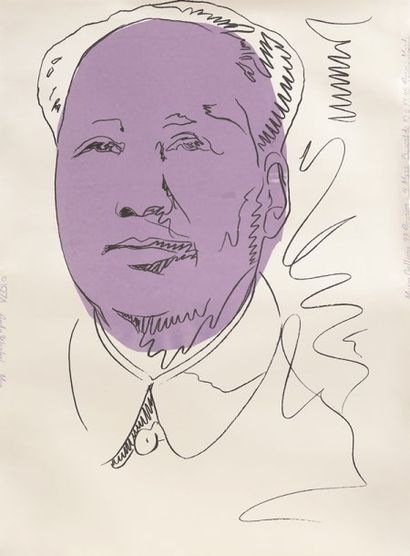 Andy Warhol - (1928-1987) Mao 1974, Sérigraphie en couleurs sur papier Editée à l'occasion...