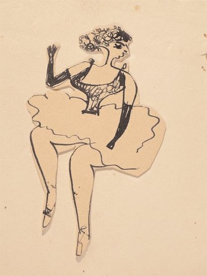 PICASSO, Pablo (1881-1973) « La danseuse », vers 1920 Encre de chine, à la plume,...