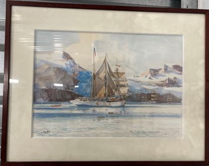 null Guy L'HOSTIS (1945)
Newfound Land in the Far North.
Watercolor.
Signed lower...