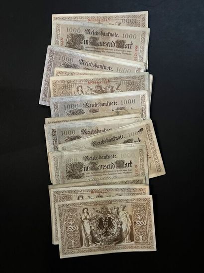 98 billets de 1000 Mark
Vers 1910.