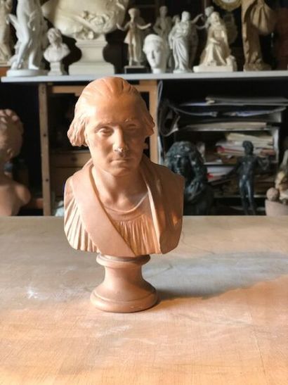 null After Jean-Antoine HOUDON. 
Bust of George Washington, first President of the...