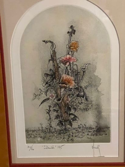 null Yves BRAYER (1907-1990)
The pink tree.
Lithograph on Arches paper.
Signed and...