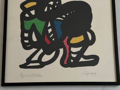 null Charles LAPICQUE (1898-1988)
The Inquisitor, 1970.
Lithograph in colors, signed...