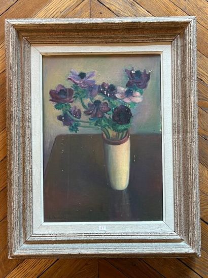 null Louis BELISTI (1903-1995). 
Still life with poppies. 
Oil on canvas. 
Signed...