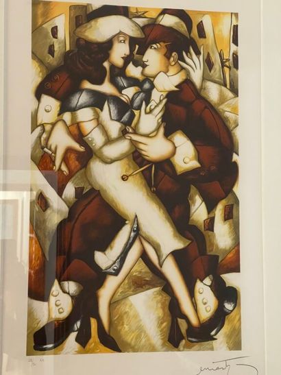 null ERNESTO (born 1960).
Tango.
Lithograph in color.
Signed lower right and justified...