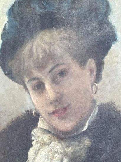 null Nineteenth century school
Portrait of a lady with a hat circa 1890.
Oil on canvas.
Signed...