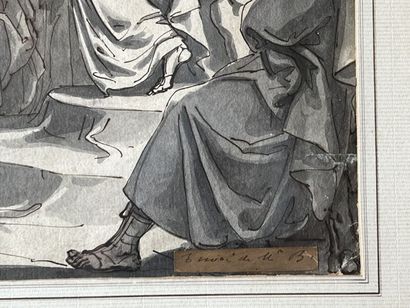 null Italian school of the 18th century.
Aeneas at Dido's (?)
Pen, brown ink, gray...