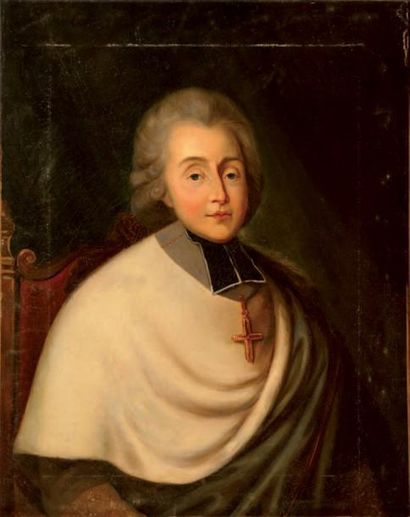 ECOLE FRANCAISE Portrait de Camille de Polignac. Huile sur toile. XIXesiècle. Dimension:...