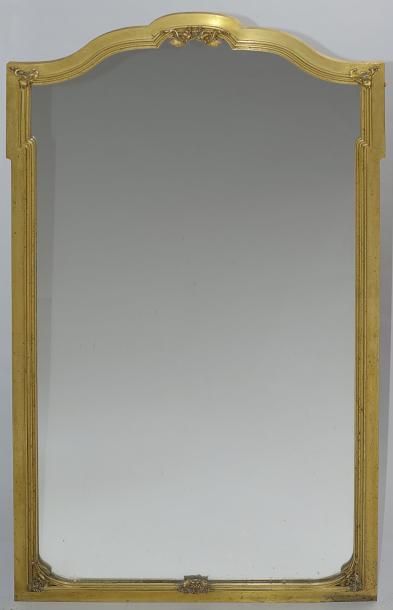 Maison JANSEN Miroir rectangulaire stylisé Art Nouveau à encadrement mouvementé en...