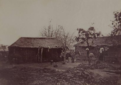 [VENEZUELA] Gauchos en el rancho, Venezuela, vers 1880. Épreuve d?époque sur papier...