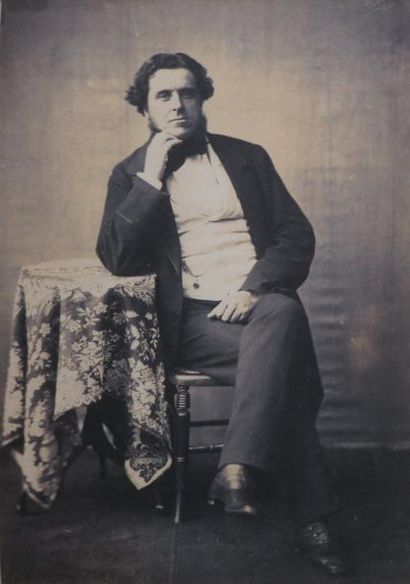 GAUTHIER photographe Henri Guenau de Mussy, 1860. Épreuve d?époque sur papier salé....