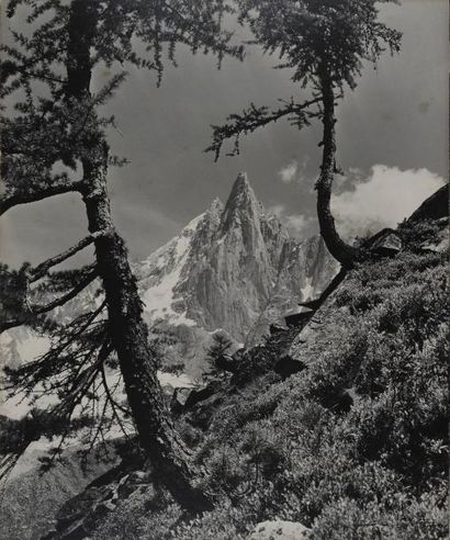 PIERRE TAIRRAZ (1933-2000) Paysage de montagne, Chamonix, Mont- Blanc, années 1960....
