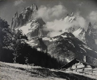 PIERRE TAIRRAZ (1933-2000) Paysage de montagne, Chamonix, Mont-Blanc, années 1961....