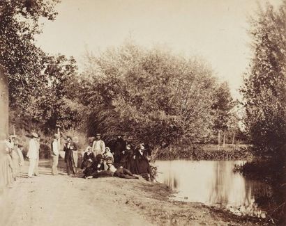 Gustave LE GRAY (Paris 1820-Le Caire 1884) Scène près d?un étang au moulin du Petit-...