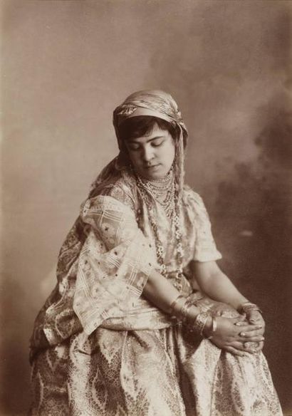 Jean GEISER (1843-1923), [attribué à] Jeune femme algéroise, vers 1870. Épreuve d?époque...