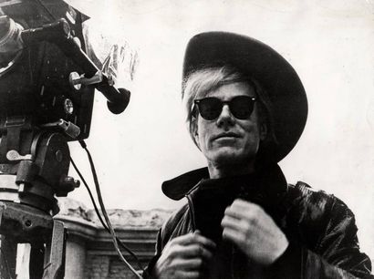 null LONESOME COWBOYS Andy Warhol sur le tournage de son film (1968). Epreuve argentique...