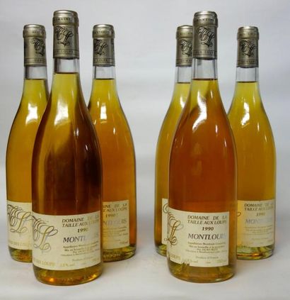 Vallée de la Loire 6 Bouteilles MONTLOUIS 1990 DOMAINE DE LA TAILLE AUX LOUPS « CUVÉE...