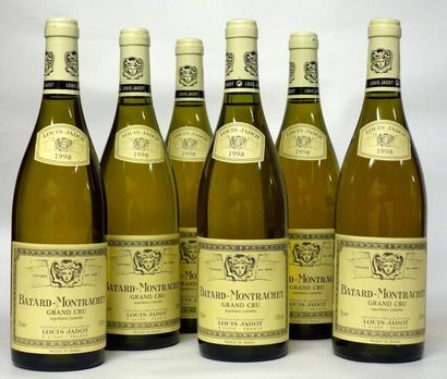 VINS BLANCS DE BOURGOGNE 6 Bouteilles BÂTARD MONTRACHET 1998 GRAND CRU L. JADOT